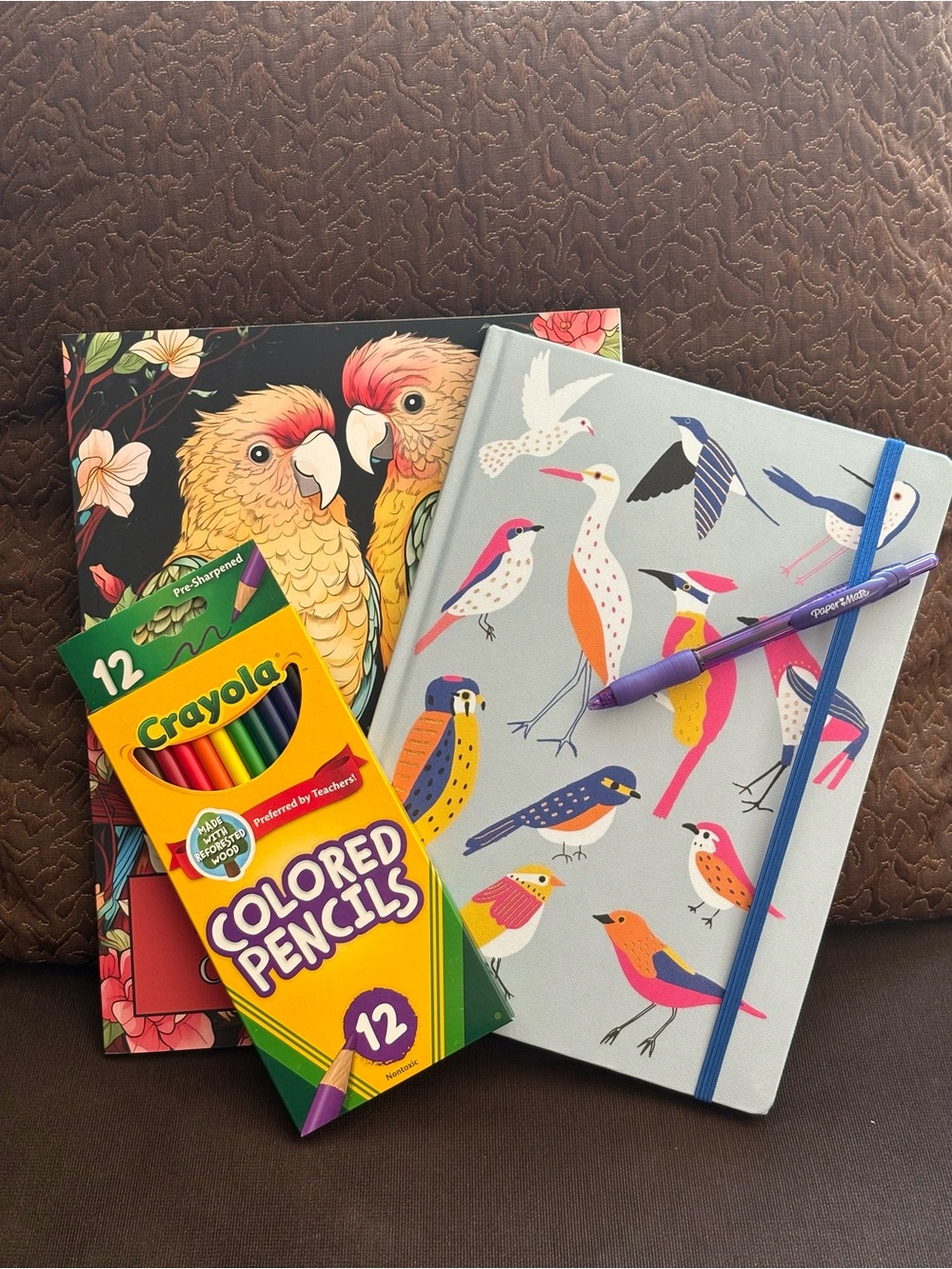Bird Themed Coloring Book, Journal, and Colored Pencils & Pen - Picture 1 of 7